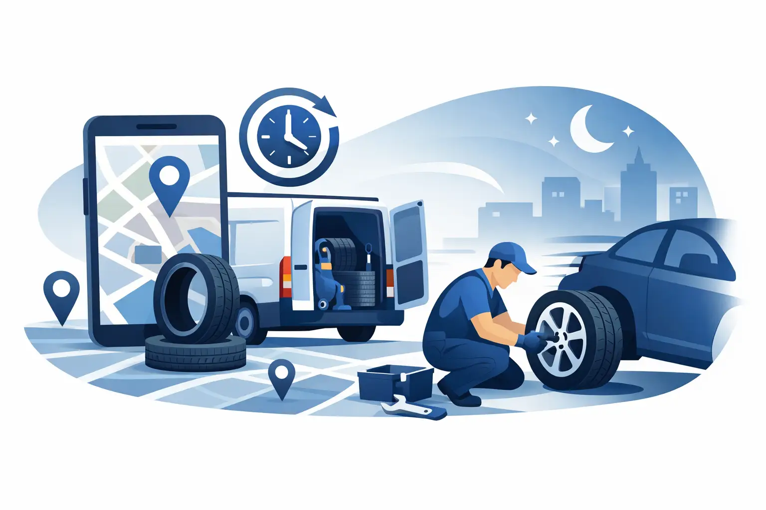 24/7 Mobile Tyre Fitting Near Me Fast Help