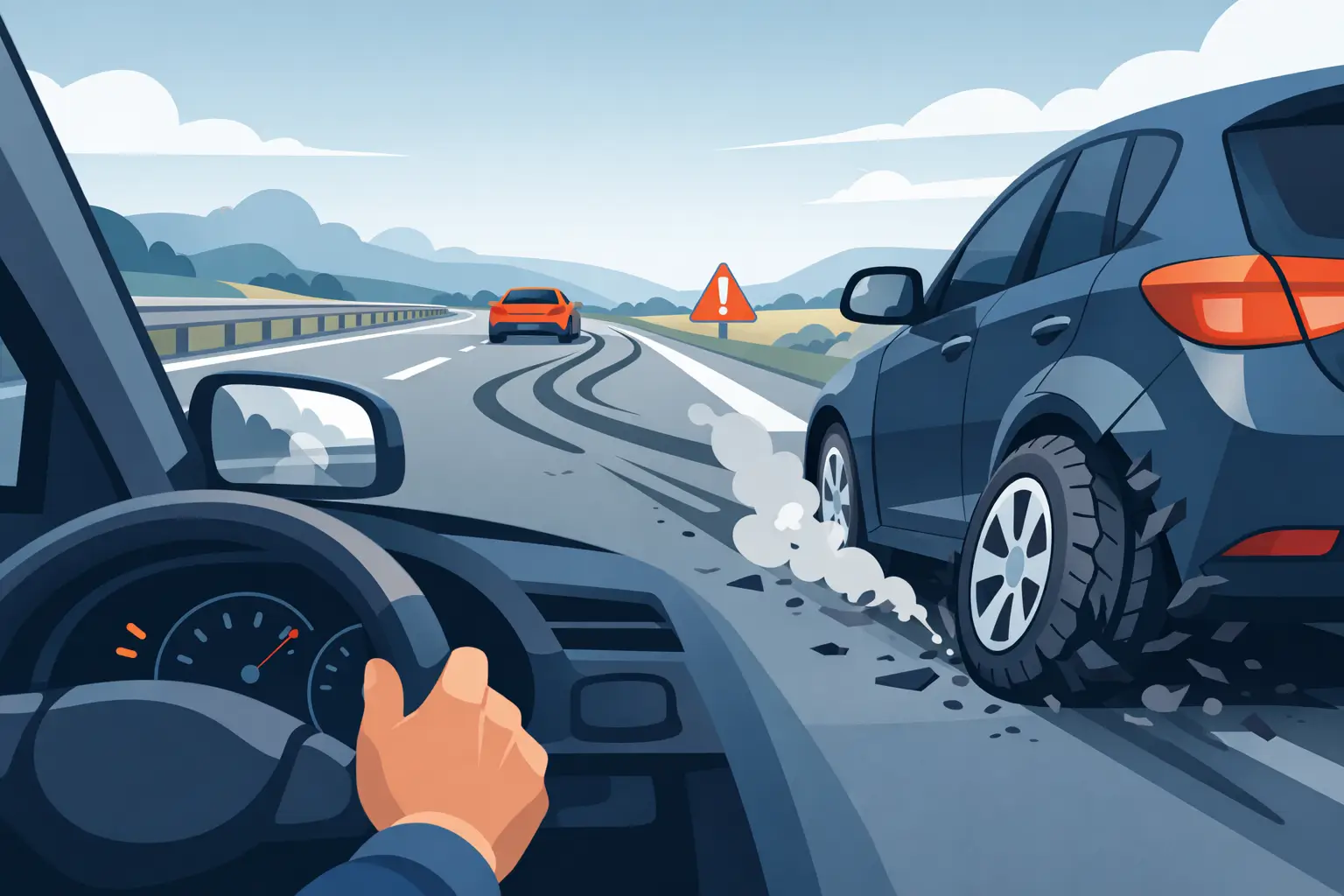 How to Handle a Tyre Blowout on the Road