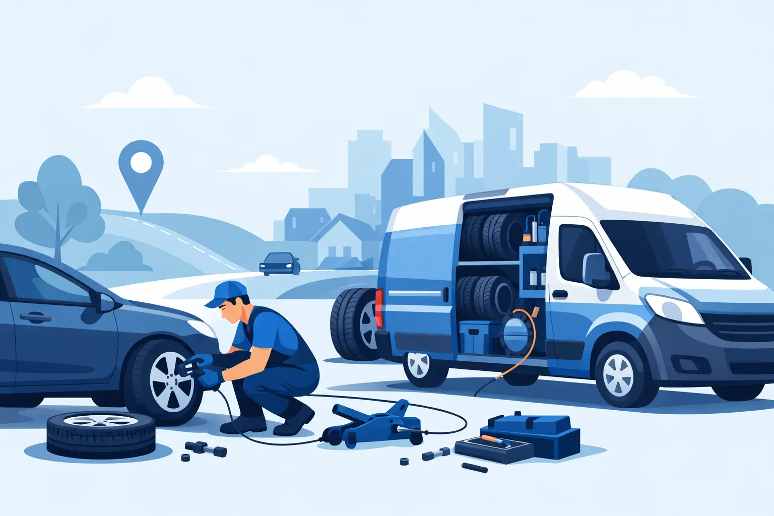 Mobile Tyre Replacement Near Me When You Need It