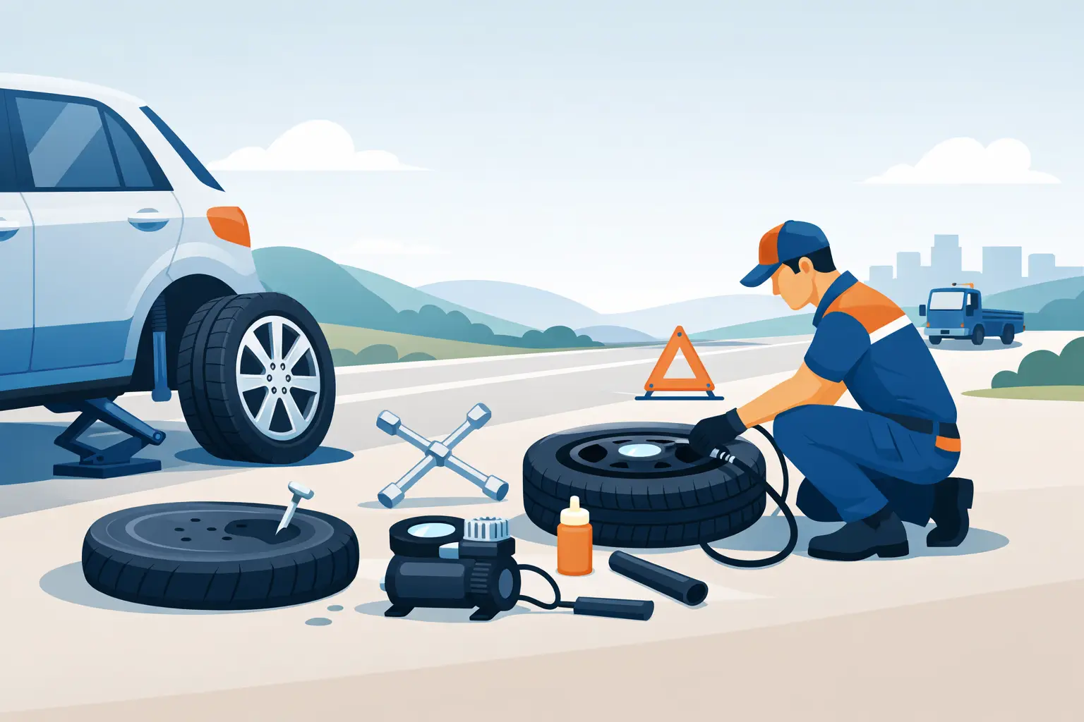 Guide to Roadside Puncture Repair in 7 Steps