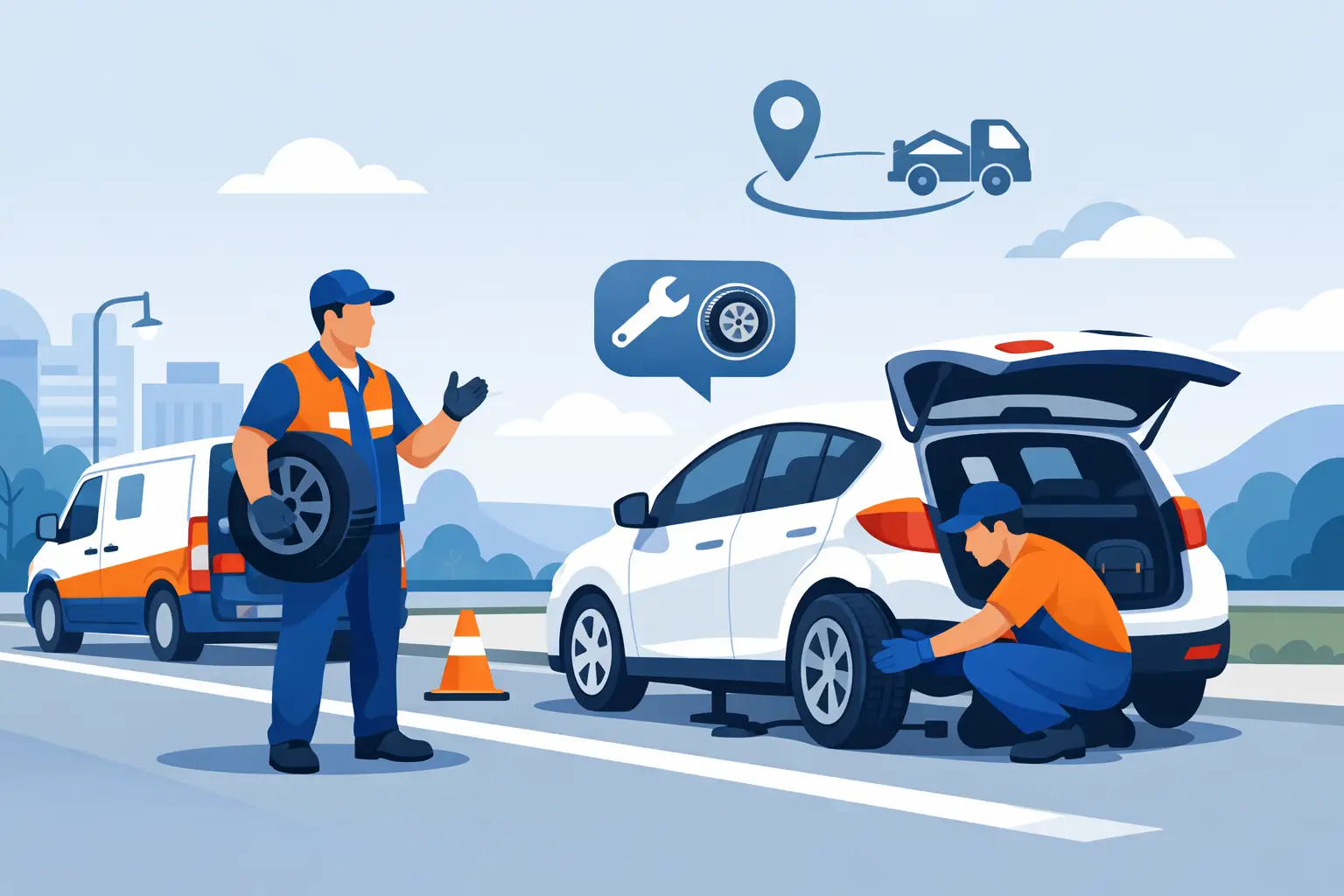 How Roadside Tyre Callouts Work When You Need Help