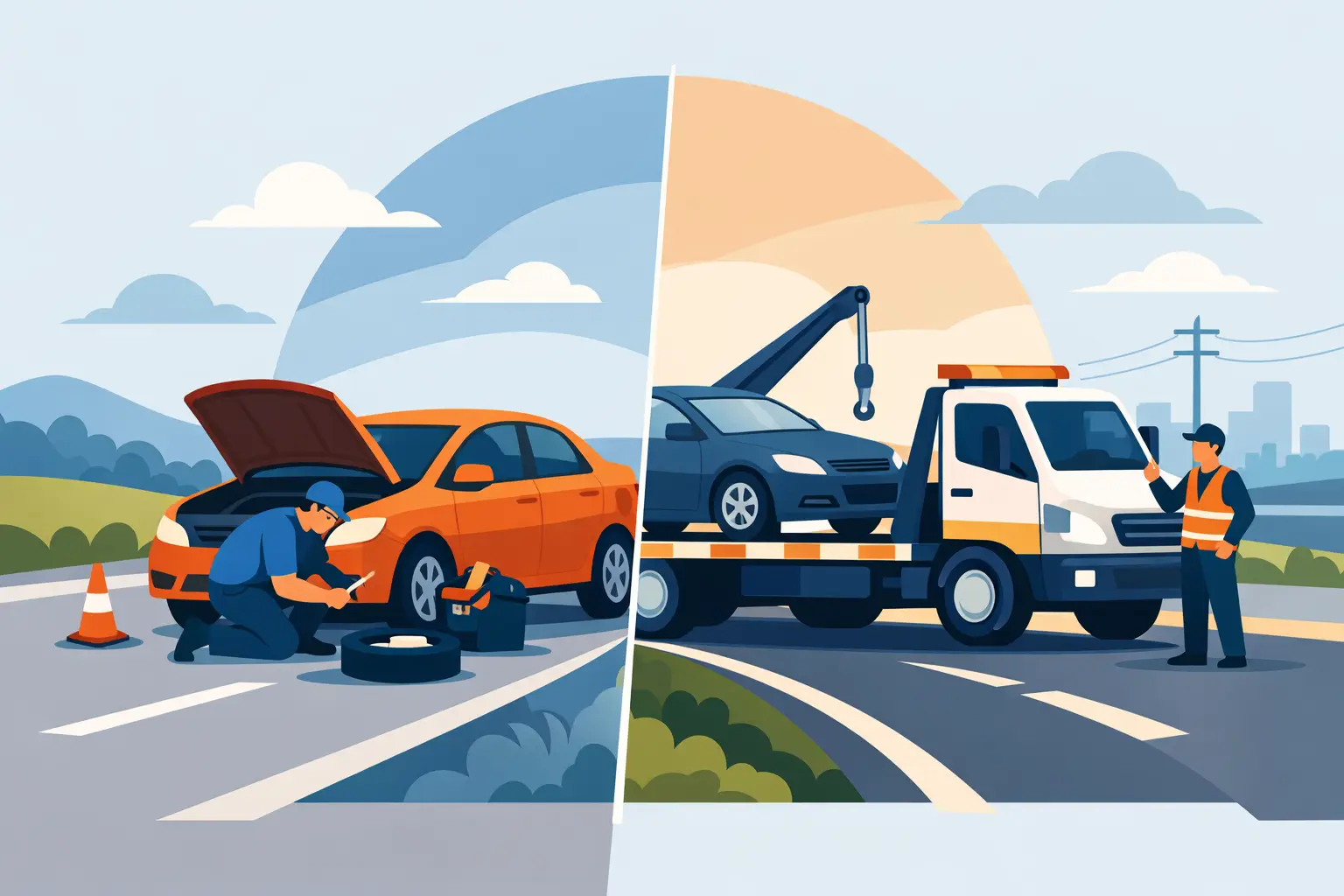 Roadside Repair Versus Towing: Which Is Best?
